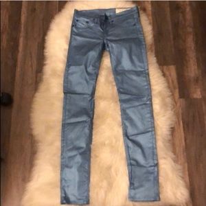 Metallic Rag & Bone Jeans